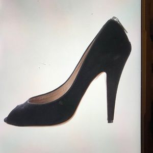 Chloe velvet accent zip pumps